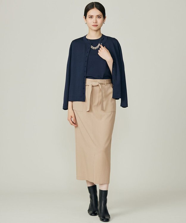 自由区 S セルロースコットンチノ スカート ベージュ