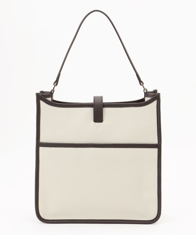 LA BAGAGERIE スクエアレザー2WAYショルダーバッグ アイボリー