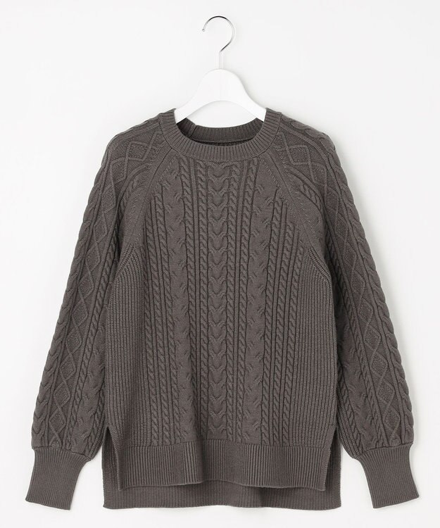 ANY SIS ケーブル ニット プルオーバー ストレート