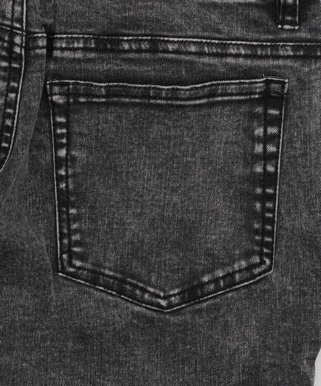 WEGO カットアウトリボンストレッチデニムフレアパンツ デニムブラックソノタ