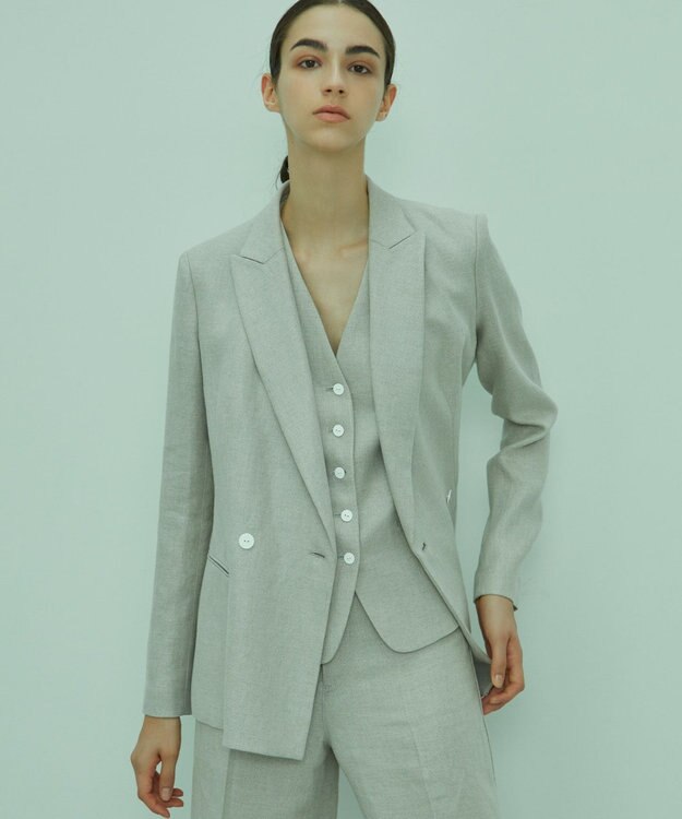 BEIGE， BURDOCK / ダブルジャケット Flax