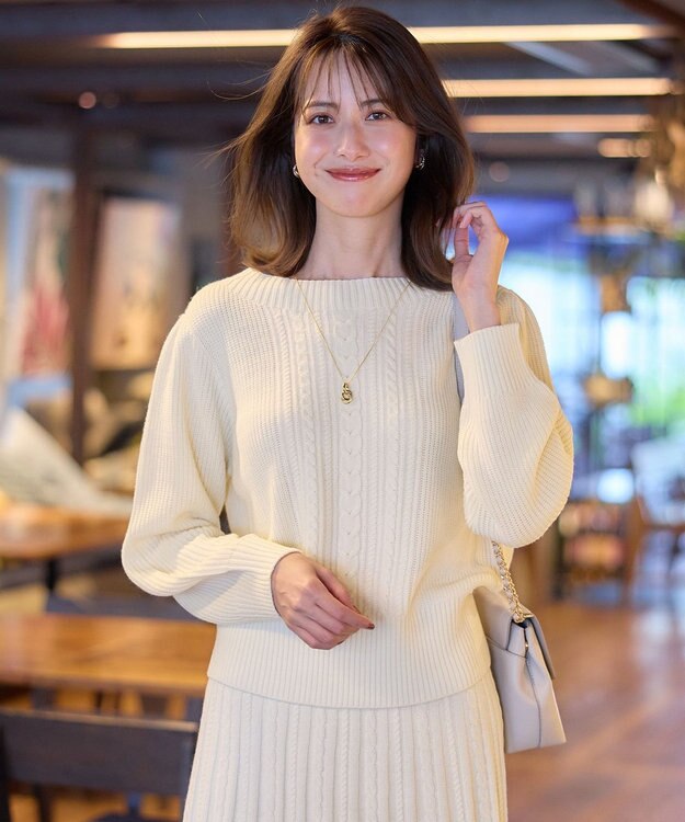 ANY SIS L 【セットアップ対応】スフレショート丈 プルオーバー アイボリー