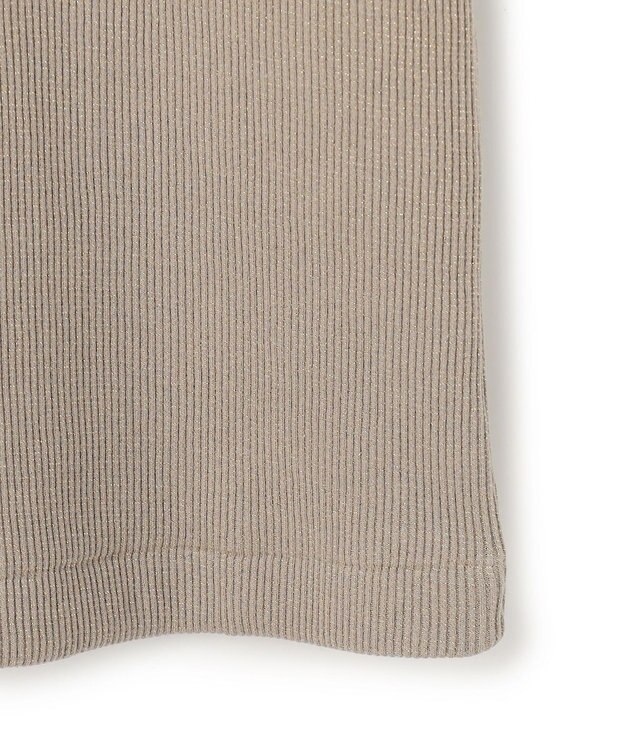 ICB L 【WEB限定カラーあり】 ブロードステッチリブ タンクトップ ブラウンラメ