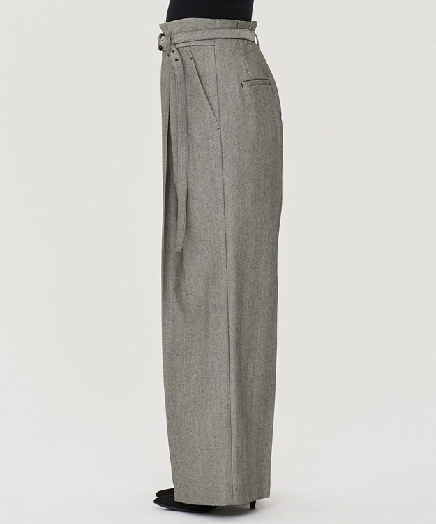 uncrave ヘリンボーンスーツ ワイドパンツ（uncrave WHITE） へリンボーンブラック