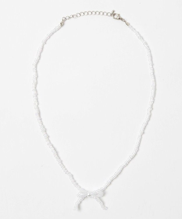 WEGO Lカラービーズリボンネックレス 柄1