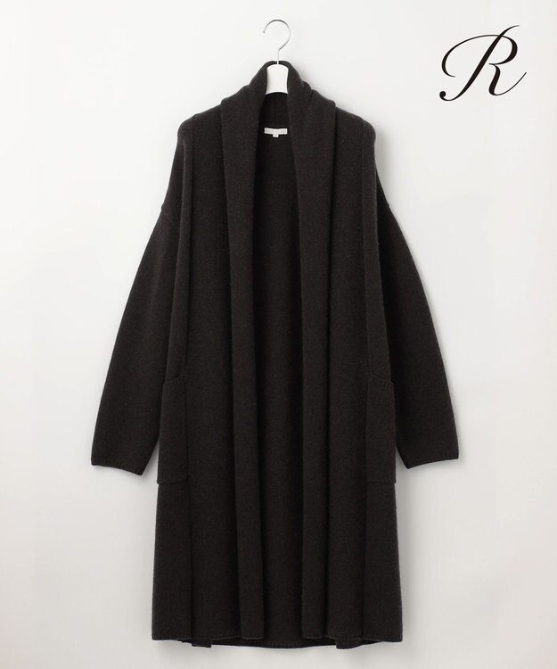 23区 【R(アール)】カシミヤブレンド ニットアウター ダークブラウン系
