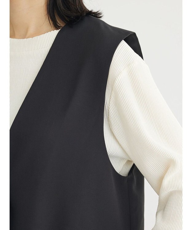 Green Parks きれいシルエットジレ Black