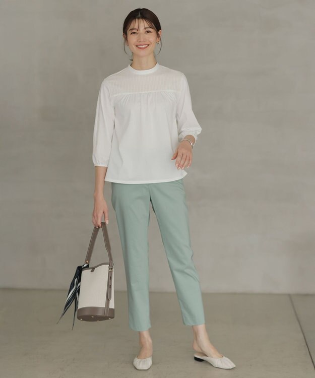 J.PRESS LADIES スクエアドット 剣先 スカーフ ネイビー系5