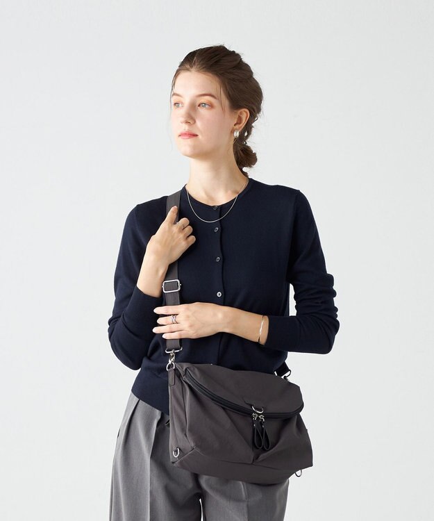 LA BAGAGERIE 【MONICA】フロントポケット2WAYバッグ ダークグレー