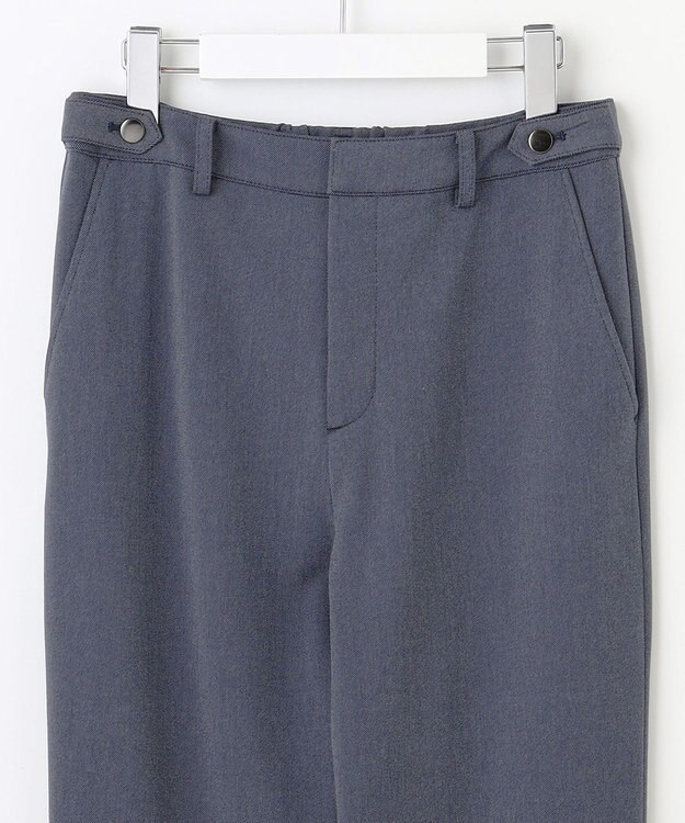 J.PRESS LADIES 【洗える】2way thermoサキソニー テーパード パンツ ネイビーシャンブレー系