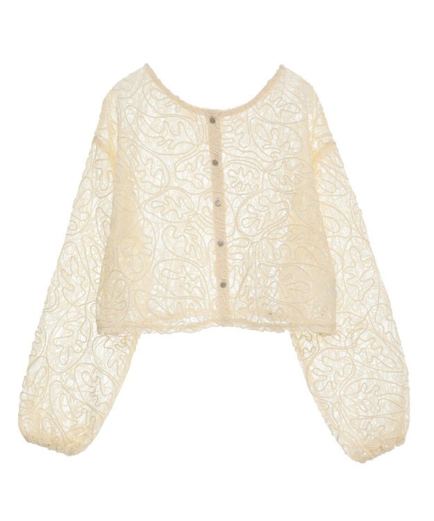 Green Parks ・ＥＬＥＮＣＡＲＥ　ＤＵＥ　２ｗａｙコードレースカーデ Ivory