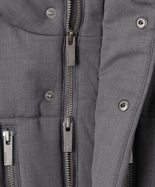 JOSEPH HOMME 【WEB・一部店舗限定  】テックウーステットツイル 　パテッドコート ライトグレー系