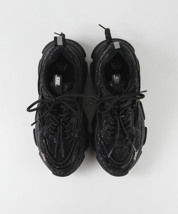 STEVE MADDEN VAULT 2R ボリュームソール ラインストーンスニーカー ブラック