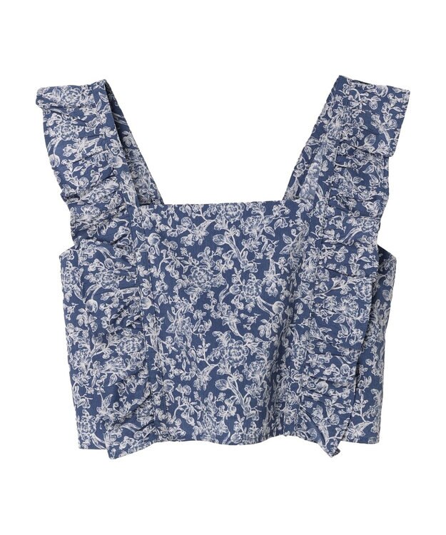 earth music&ecology 隠れウサギ柄ビスチェ Navy