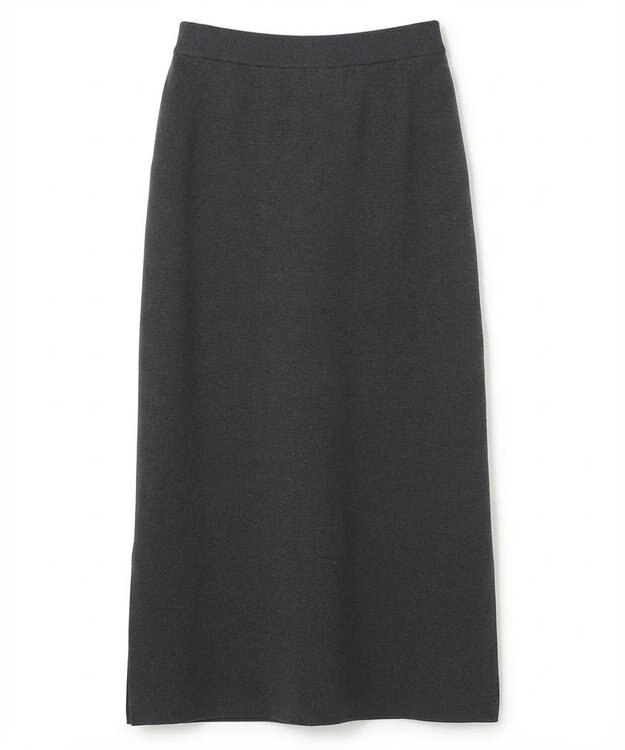 UNFILO L 【WEB限定カラー】スゴ機能美ニット Iラインスカート チャコール