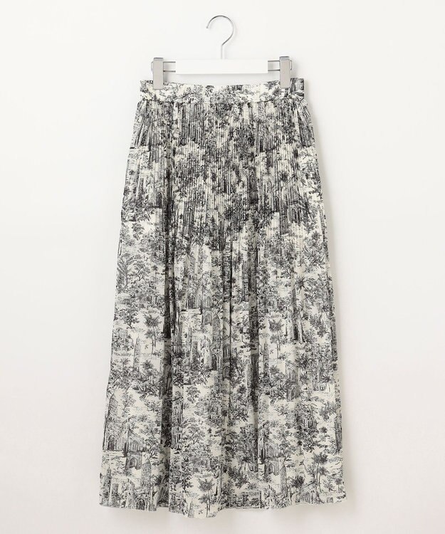 自由区 【カタログ掲載・洗える】ランドスケーププリント スカート モノトーン