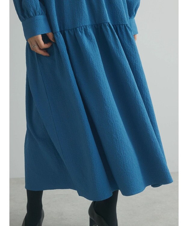 Green Parks armonia. ジャガードシャツワンピース Blue