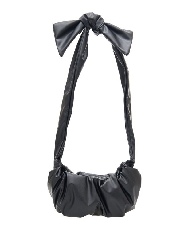 Green Parks ・ＱＵＯＮ　ギャザーリボンショルダー Black
