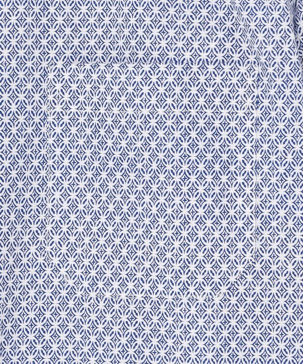 JOSEPH ABBOUD 【キングサイズ・オーガニックコットン・日本素材】ジオメトリックパターンプリントシャツ　26SSモデル ネイビー系5