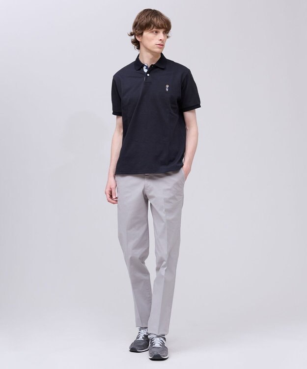 J.PRESS MEN 【ストレッチ】オックスガーメントダイ ステムテーパード パンツ ライトグレー系