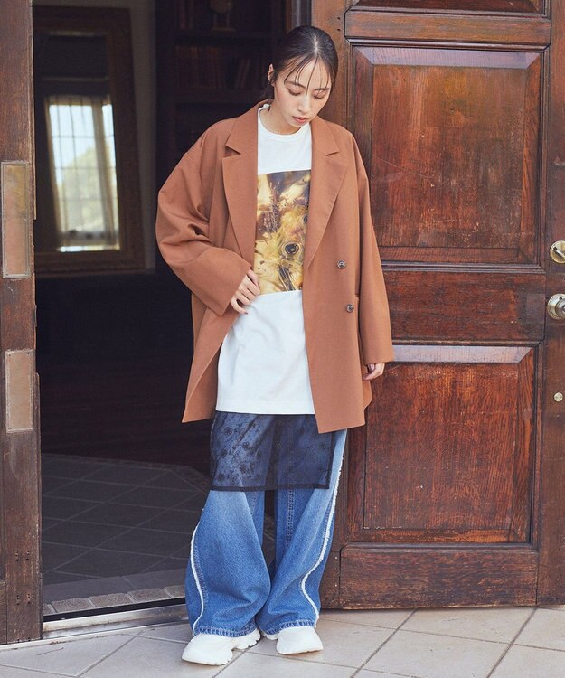 earth music&ecology 【セットアップ可】BIGジャケット Light Brown