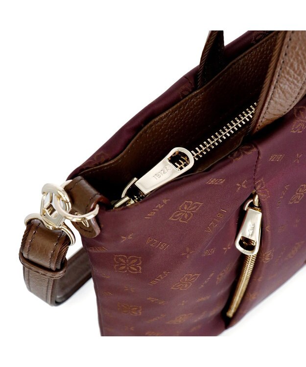 IBIZA ロゴナイロン　2WAYバッグ バーガンディ