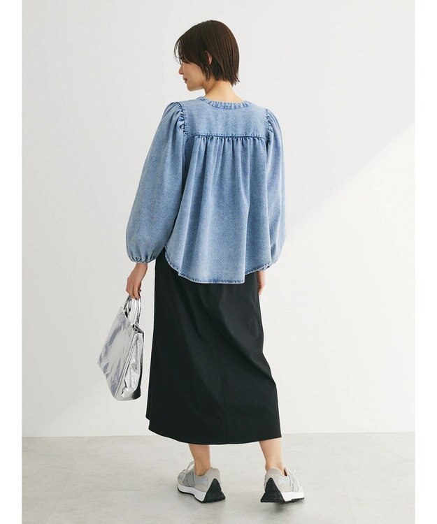 Green Parks フロントＺＩＰセミフレアスカート Black