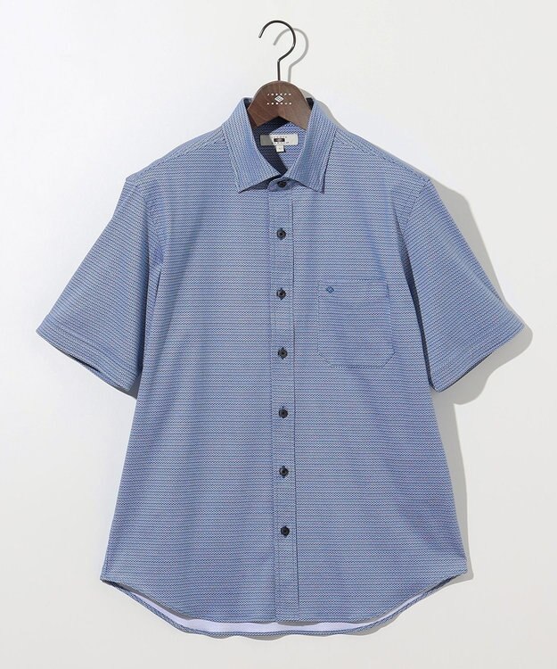 JOSEPH ABBOUD 【ストレッチ・イージーケア】コンパクトジャージープリントシャツ ダルブルー系4