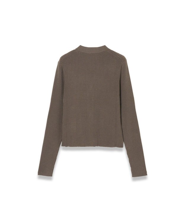 JOSEPH 【洗える】メリノリブ　カーディガン Mushroom