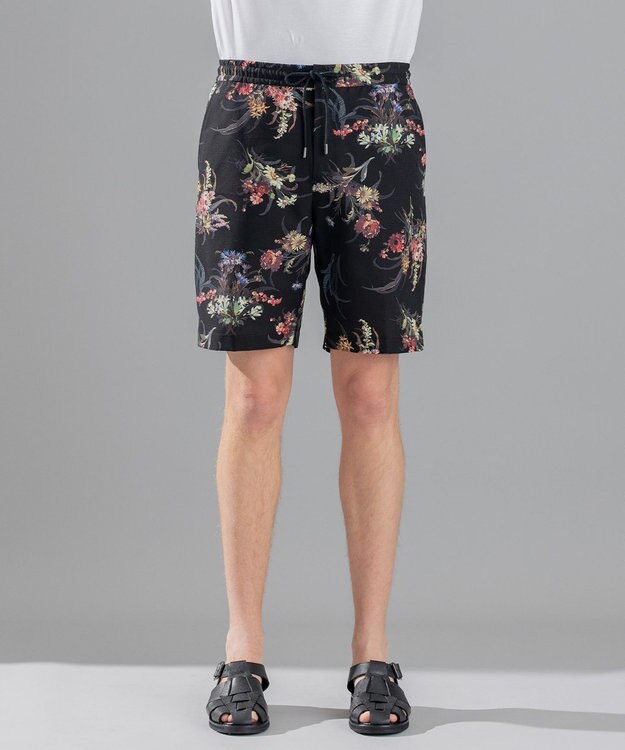 JOSEPH HOMME クールドッツストレッチ花柄 / BERMUDA ブラック系5