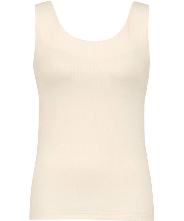 Wing カップ付きタンクトップ 綿混素材(身生地) ラク きれいなバストシルエット 【シンクロブラトップ リブタイプ】 ノースリーブ ブラトップ ET1172 ウイング／ワコール ベージュ