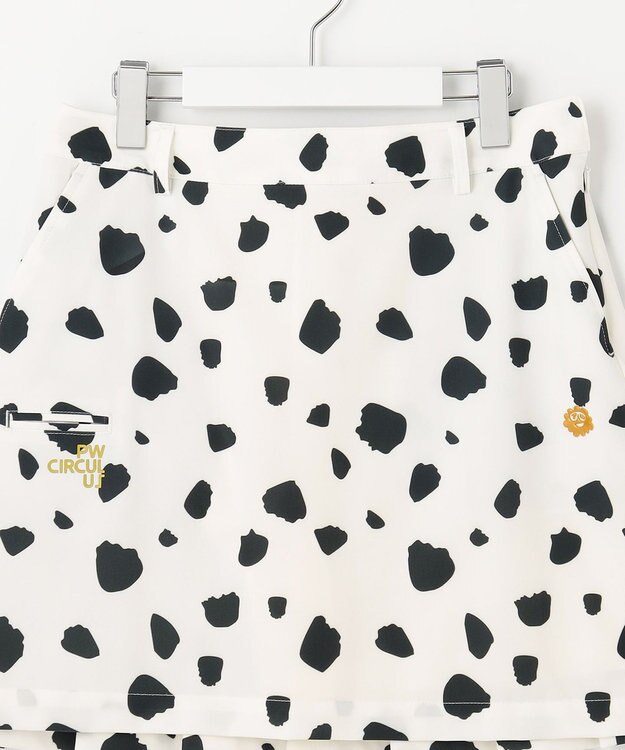 PW CIRCULUS 【WOMEN】【ストレッチ/撥水】インナー付き バックプリーツ スカート ダルメシアン