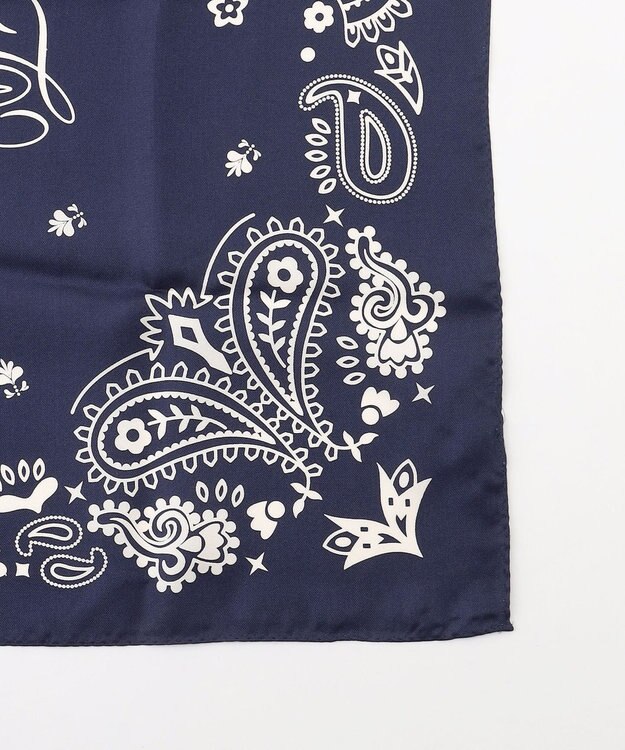 組曲 【Flower Collection】バンダナプチ スカーフ ネイビー系