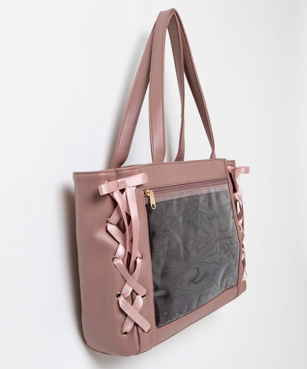 WEGO 【痛バ＆推し活】レースアップ痛バッグS ベージュその他