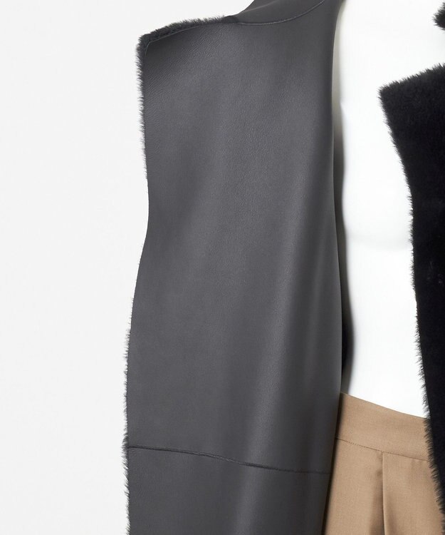 23区 【エステータ】ムートン コート ブラック系