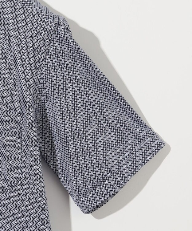 JOSEPH ABBOUD 【ストレッチ・イージーケア】コンパクトジャージープリントシャツ ネイビー系4