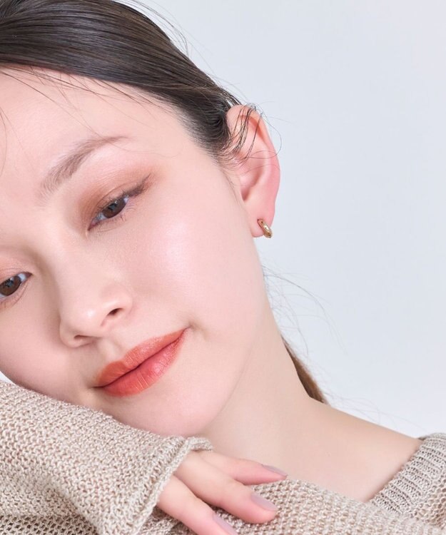 Phoebe 【金属アレルギー対応】シンプルフープスナップイヤリング　シャンパンゴールド シャンパンゴールド