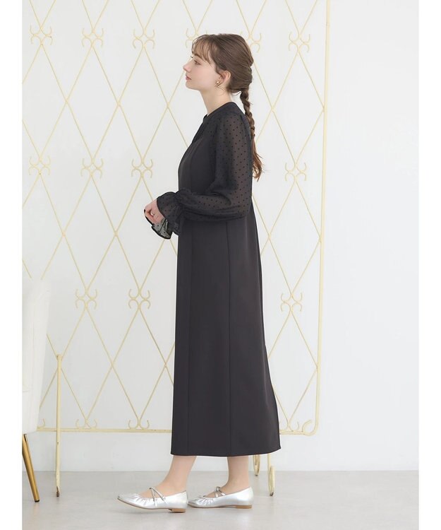 earth music&ecology シアードットドッキングワンピース Black
