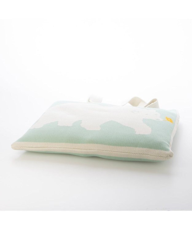 UNBILLION カシュカシュ cachecache / アニマルモチーフニットトート グリーンミックス