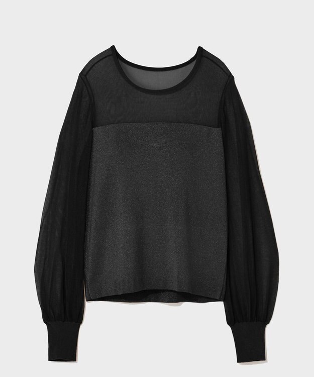 GRACE CONTINENTAL ラメコンビシアーニット ブラック