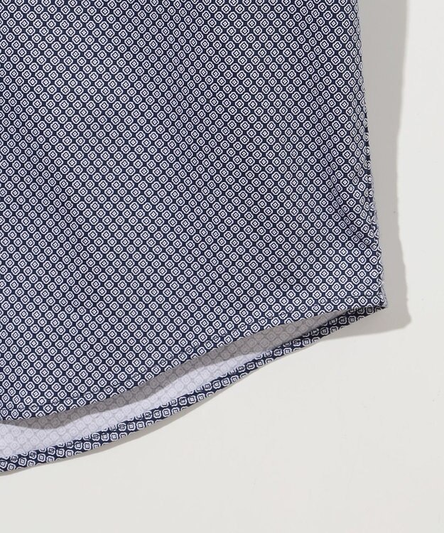 JOSEPH ABBOUD 【ストレッチ・イージーケア】コンパクトジャージープリントシャツ ネイビー系4