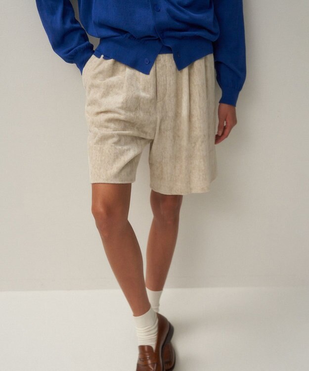 ATON LINEN VELVET | ショーツ RAW LINEN