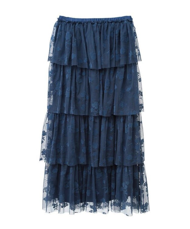 Green Parks ・ＥＬＥＮＣＡＲＥ　ＤＵＥ　フロッキーｐｔチュールスカート Blue