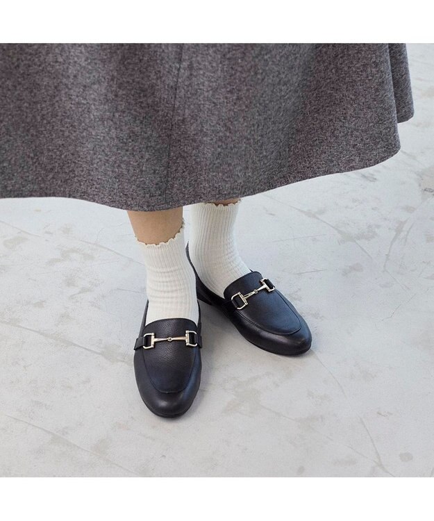 ing <ing>【WEB限定】レザービットローファー ブラック