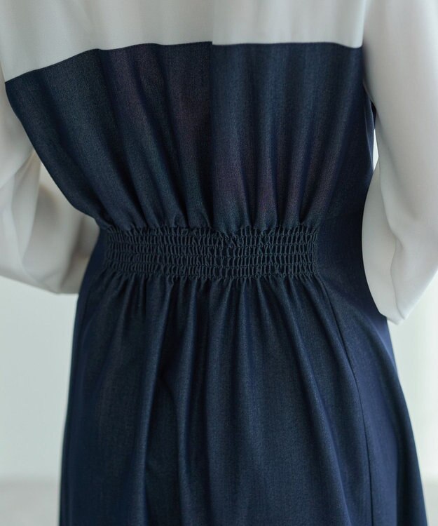 YECCA VECCA ベアドッキングワンピース Navy