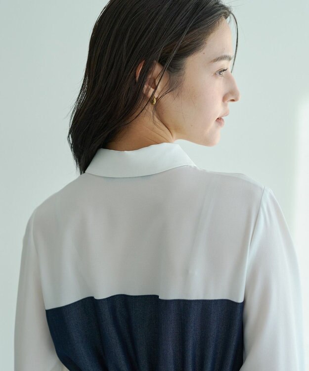 YECCA VECCA ベアドッキングワンピース Navy