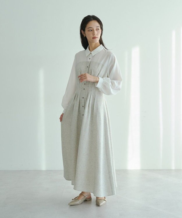 YECCA VECCA ベアドッキングワンピース Ivory