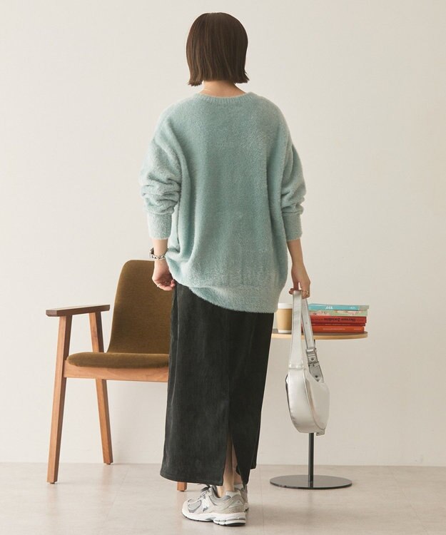 AMERICAN HOLIC コーデュロイベイカータイトスカート Black