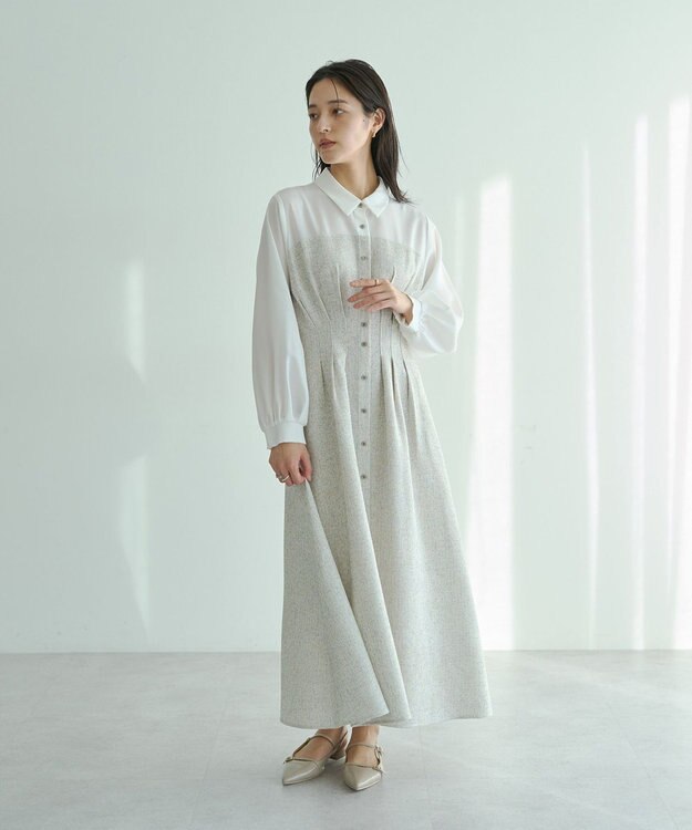 YECCA VECCA ベアドッキングワンピース Ivory