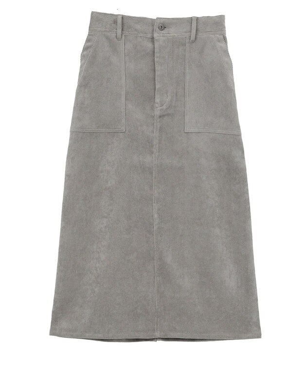 AMERICAN HOLIC コーデュロイベイカータイトスカート Gray